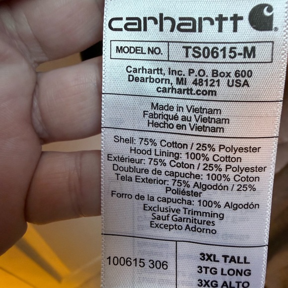 Carhartt Men's  olive green hoodie. - Picture 5 of 6